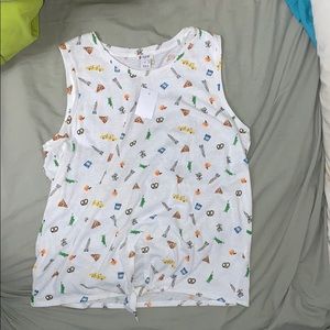 sleeveless new york top